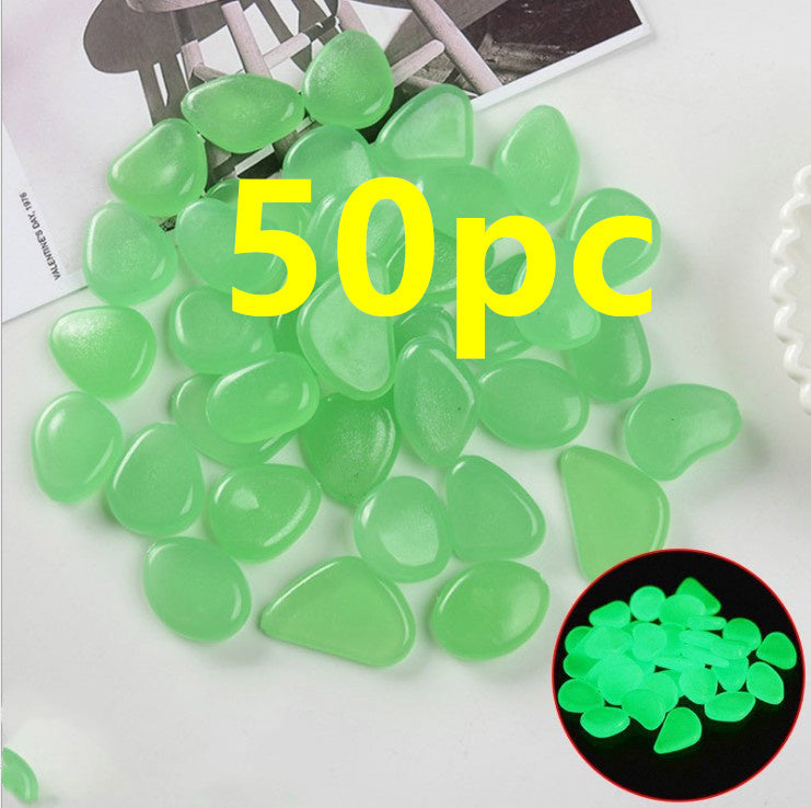Luminous Stones Fluorescent Aquarium Pebbles Fish Tank Garden Luminous Stones
