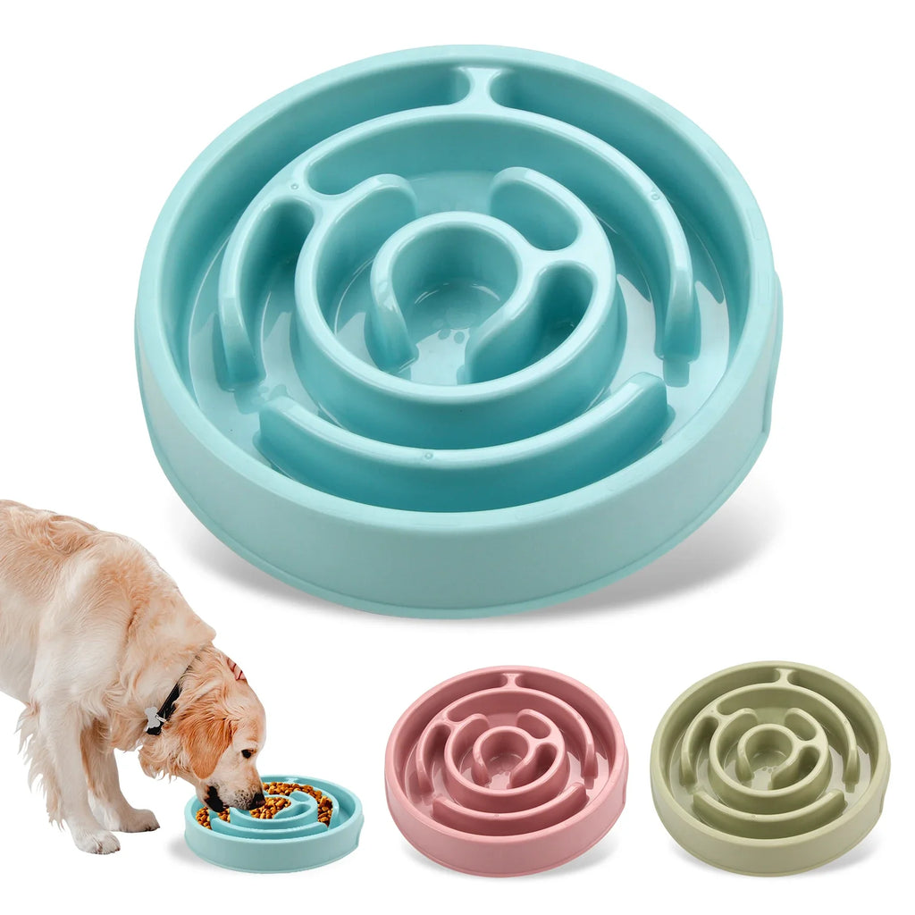 Pet Dog Slow Feeder Bowl Fun Non Slip Anti-Gulping Slower Food Feeding Dishes Eco Dog Bowl for Small Medium Large Dogs Puppy