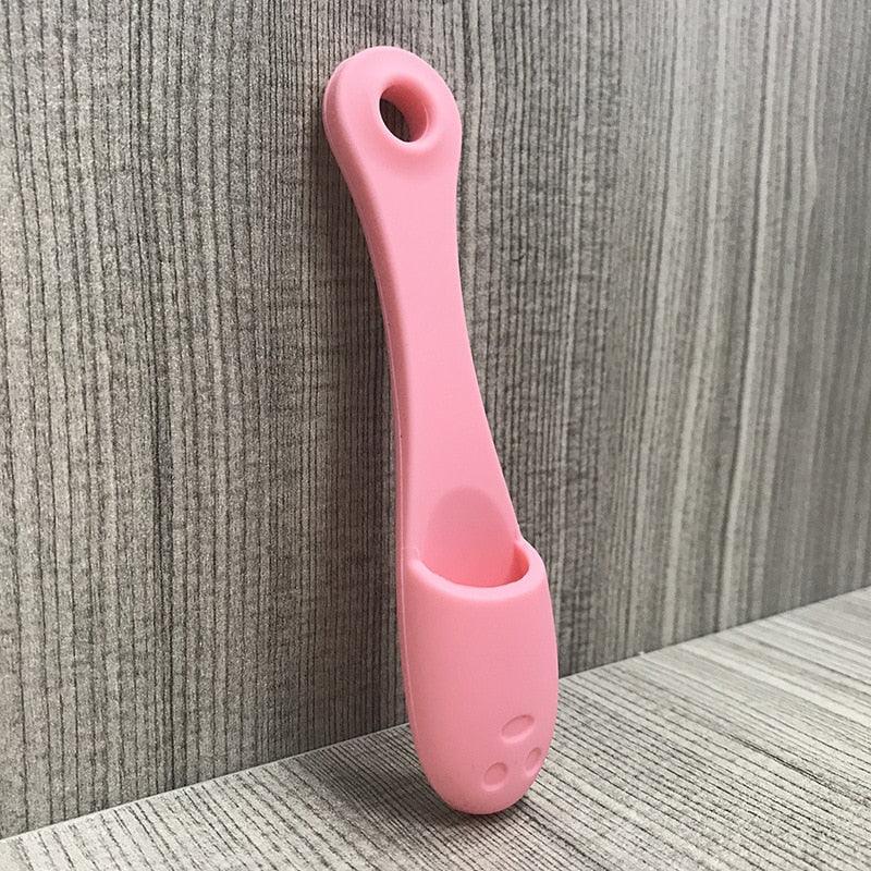 Soft Pet Finger Brush Cats Brush Toothbrush Tear Stains Brush Eye Care Pets Cleaning Grooming Tools Dog Cat Cleaning Supplies Soft Silicone Toothbrush with Long Handle for Dog Cat Pet Dental Care