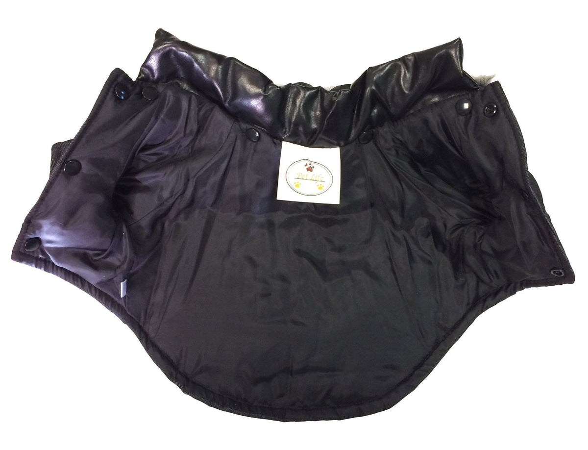 Pet Life ® 'Ruff-Choppered' Denim Fashioned Wool Dog Coat Jacket
